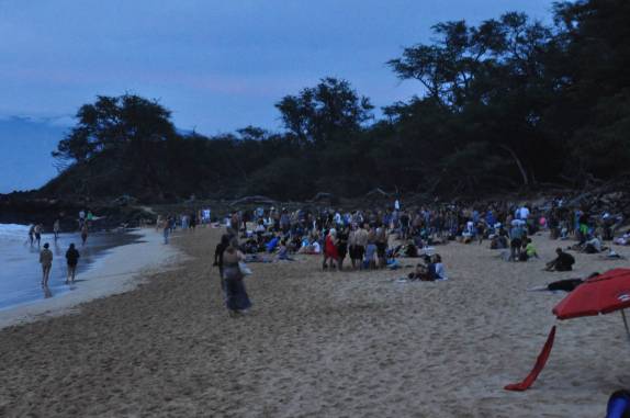 Tarde movimentada na Little Beach, ao sul de Kihei, em Maui, no Havaí